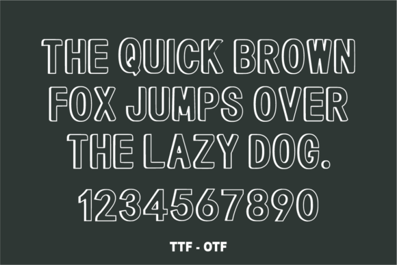 Outline Winter Font PNG with transparent background - Preview 3
