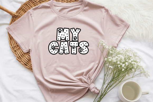 Polka Cat Font PNG with transparent background - Preview 1