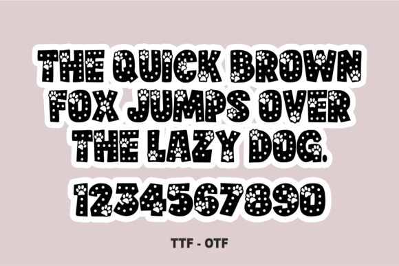 Polka Cat Font PNG with transparent background - Preview 3