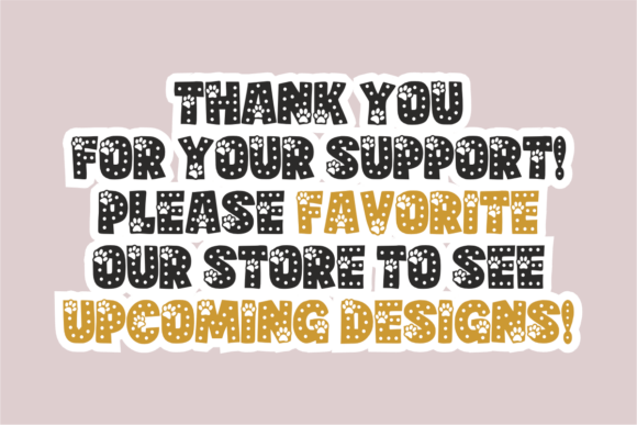 Polka Cat Font PNG with transparent background - Preview 4