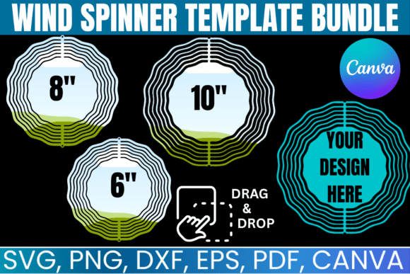 Wind Spinner Template Bundle