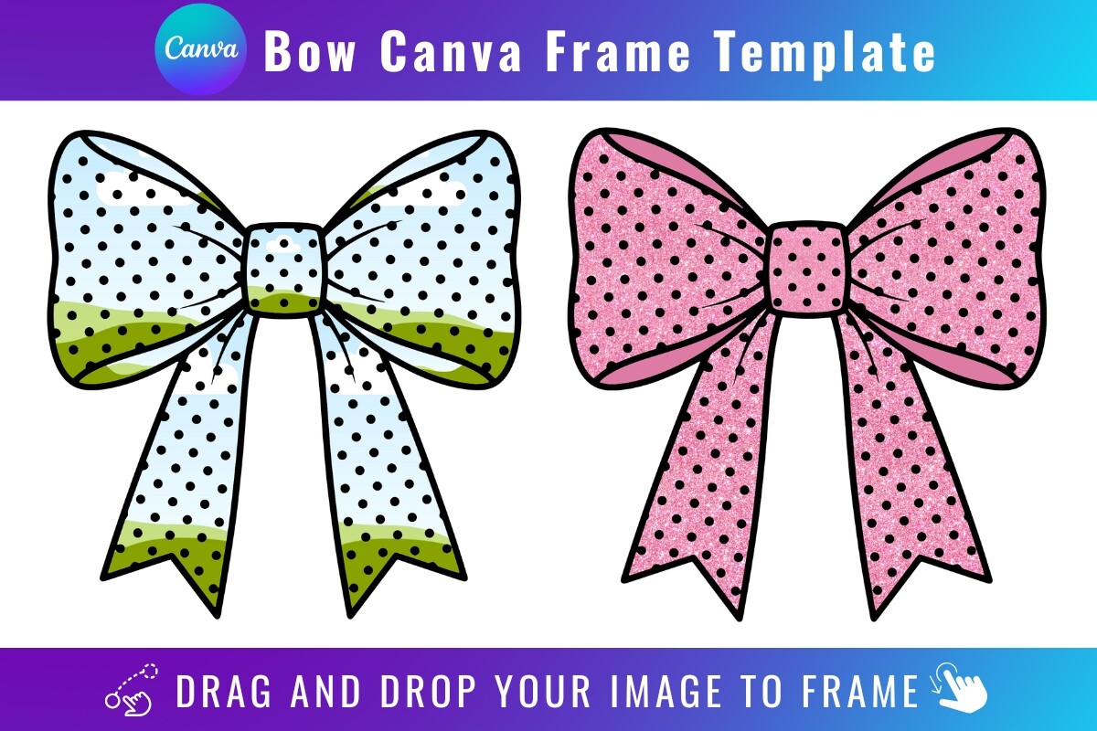 Bow Canva Frame Template