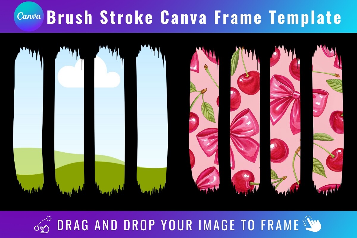 Brush Stroke Canva Frame Template