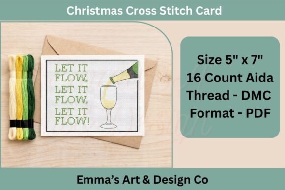 Christmas Champagne Card Design