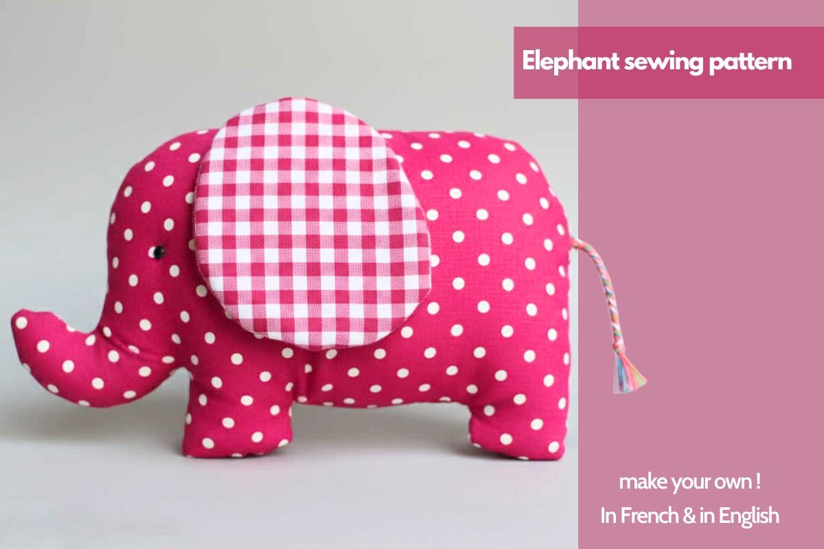 Easy Elephant Sewing Pattern DIY