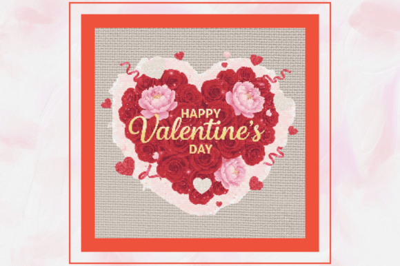 Happy Valentine’s Day Rose Heart