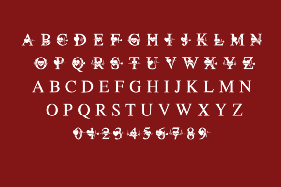 Love Heartbeat Font PNG with transparent background - Preview 1