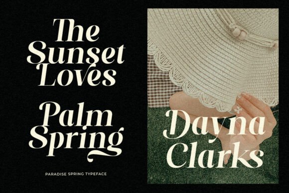 Paradise Spring Font PNG with transparent background - Preview 4