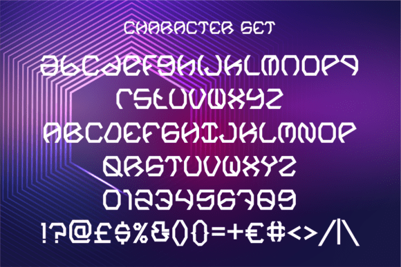 Polygon Block Font PNG with transparent background - Preview 4