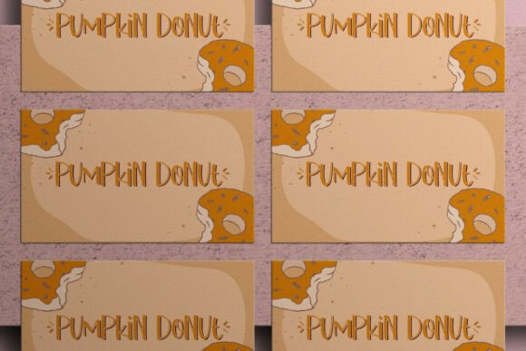 Pumpkin Donut Font PNG with transparent background - Preview 2