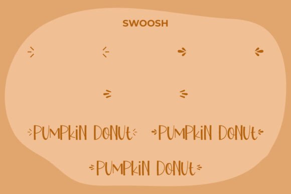 Pumpkin Donut Font PNG with transparent background - Preview 6