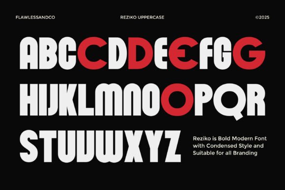 Reziko Font PNG with transparent background - Preview 5