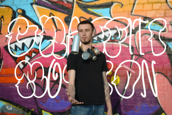 Rollbeat Graffiti Font PNG with transparent background - Preview 1