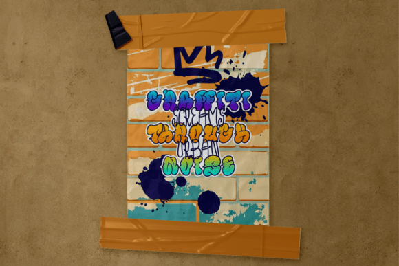 Rollbeat Graffiti Font PNG with transparent background - Preview 2