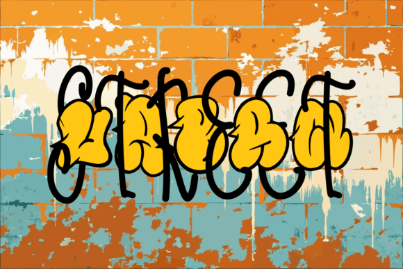 Rollbeat Graffiti Font PNG with transparent background - Preview 3