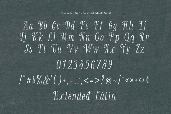 Second Mark Duo Font PNG with transparent background - Preview 5