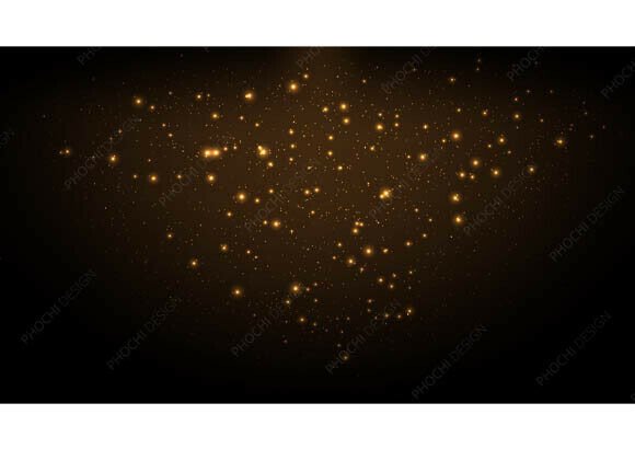 Golden Stardust and Glowing Bokeh Grafica Sfondi Di phochi