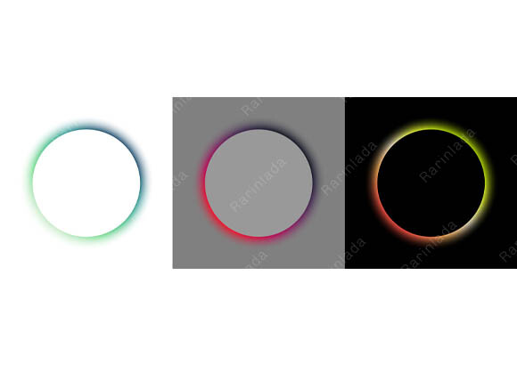 Three Minimalist Circles Neon Glows