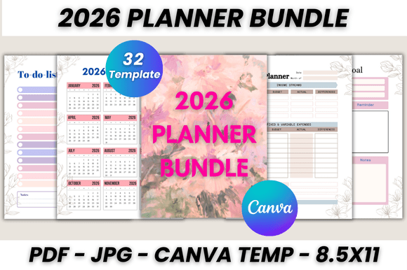 2026 Nutrition Planner Canva Template Graphic by DIGITAL PRINT BOX ...