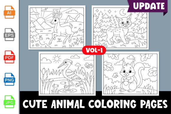 Cute Animal Coloring Pages for Kids