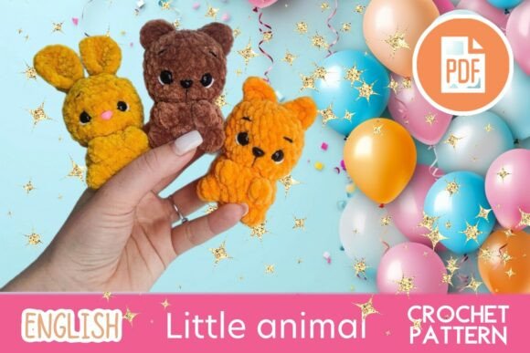 Little Animals / Crochet Bunny Cat Bear