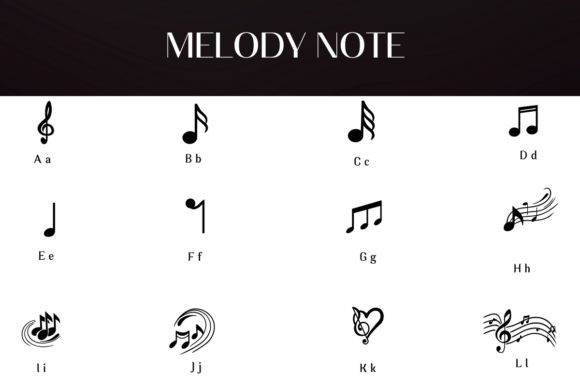 Melody Notes Font font preview - 1