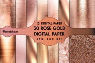 Rose Gold Digital Paper Pack