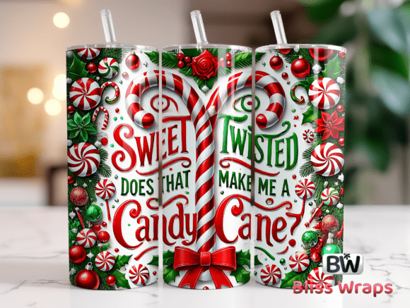 Sweet but Twisted Christmas Tumbler Wrap