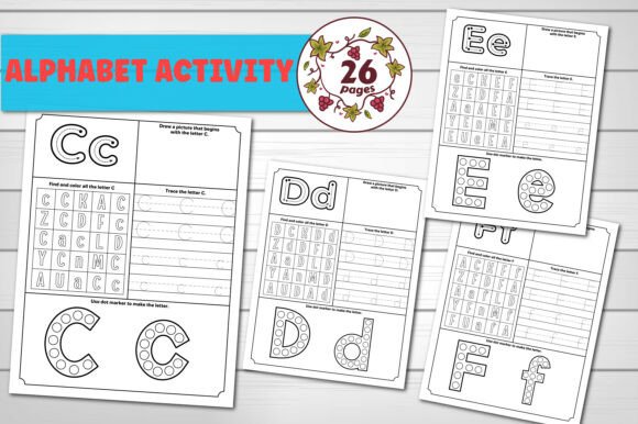 Alphabet Tracing Preschool Activity Book