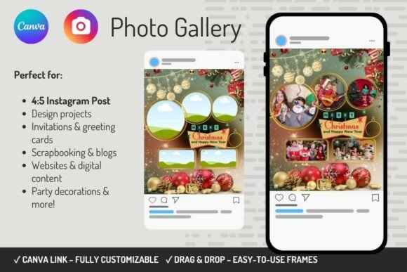 CHRISTMAS Photo Collage Canva Template