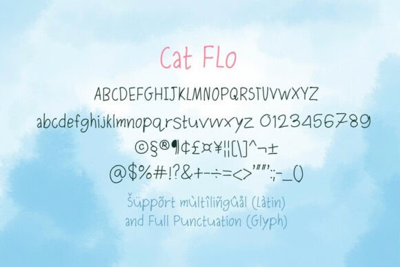 Cat Flo Font - Preview 1