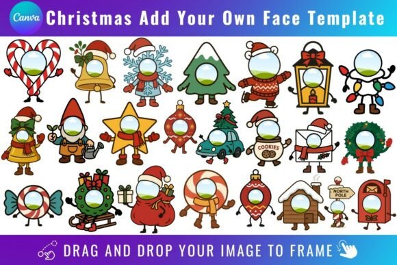 Christmas Add Your Own Face Canva Frame