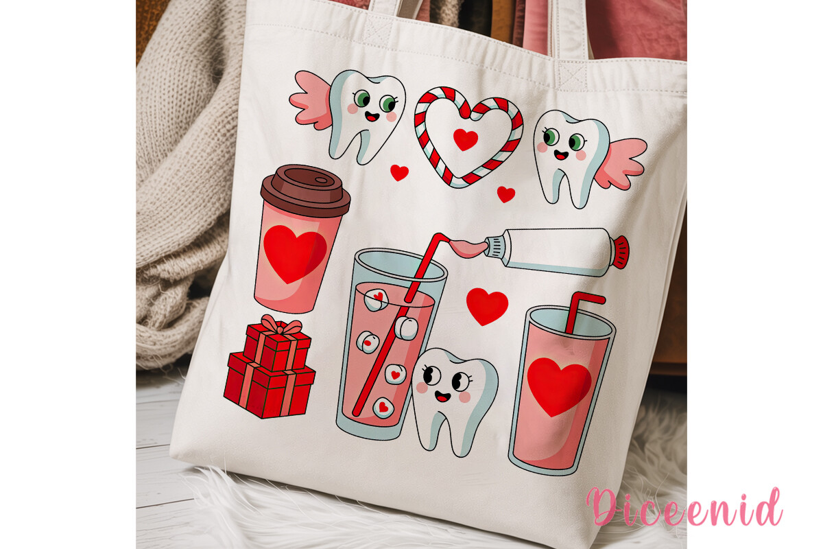 Cute Valentine Teeth PNG Clipart - photo 4