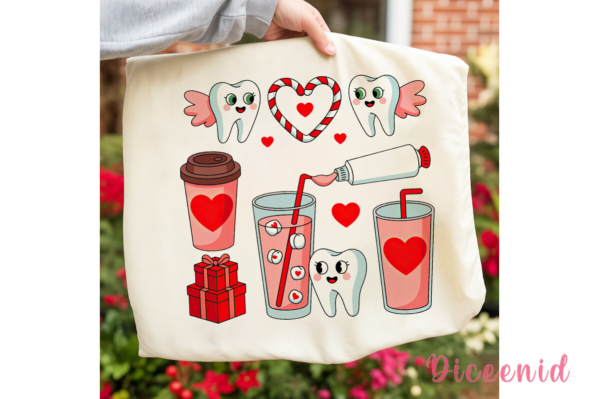 Cute Valentine Teeth PNG Clipart - photo 5