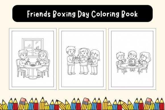 Friends Boxing Day Coloring Book
