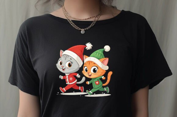Funny Christmas Cats PNG Sublimation