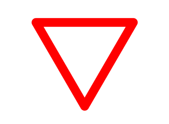 Give Way Sign. Graphic Illustrations By TanySLDesigns