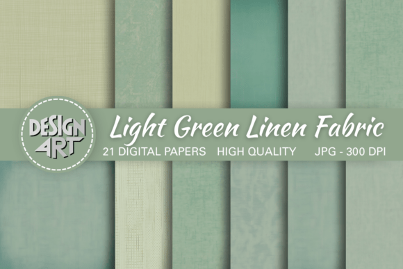 Light Green Linen Fabric Background