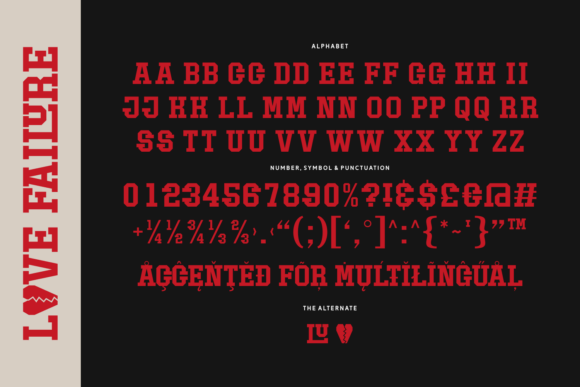 Love Failure Font PNG with transparent background - Preview 4