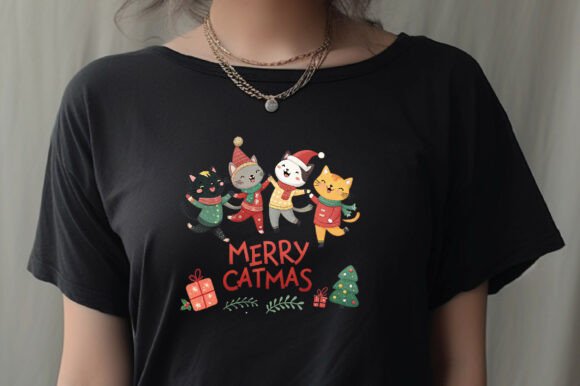 Merry Catmas PNG Sublimation