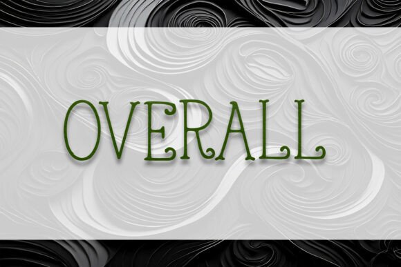 Overall Font PNG with transparent background - Preview 1