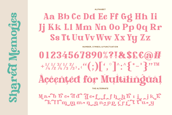 Shared Memories Font PNG with transparent background - Preview 4
