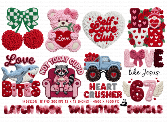 Valentine Latch Hook Faux Crochet Bundle