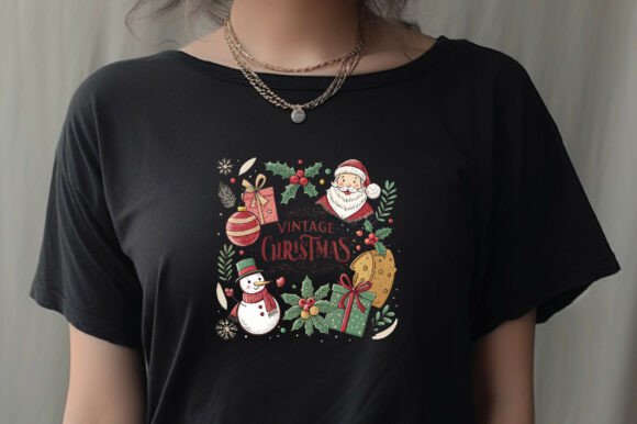 Vintage Merry Christmas PNG Sublimation