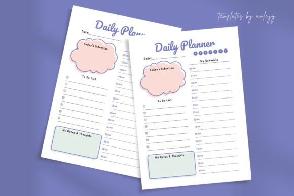 Aesthetic Pastel Daily Planner Canva