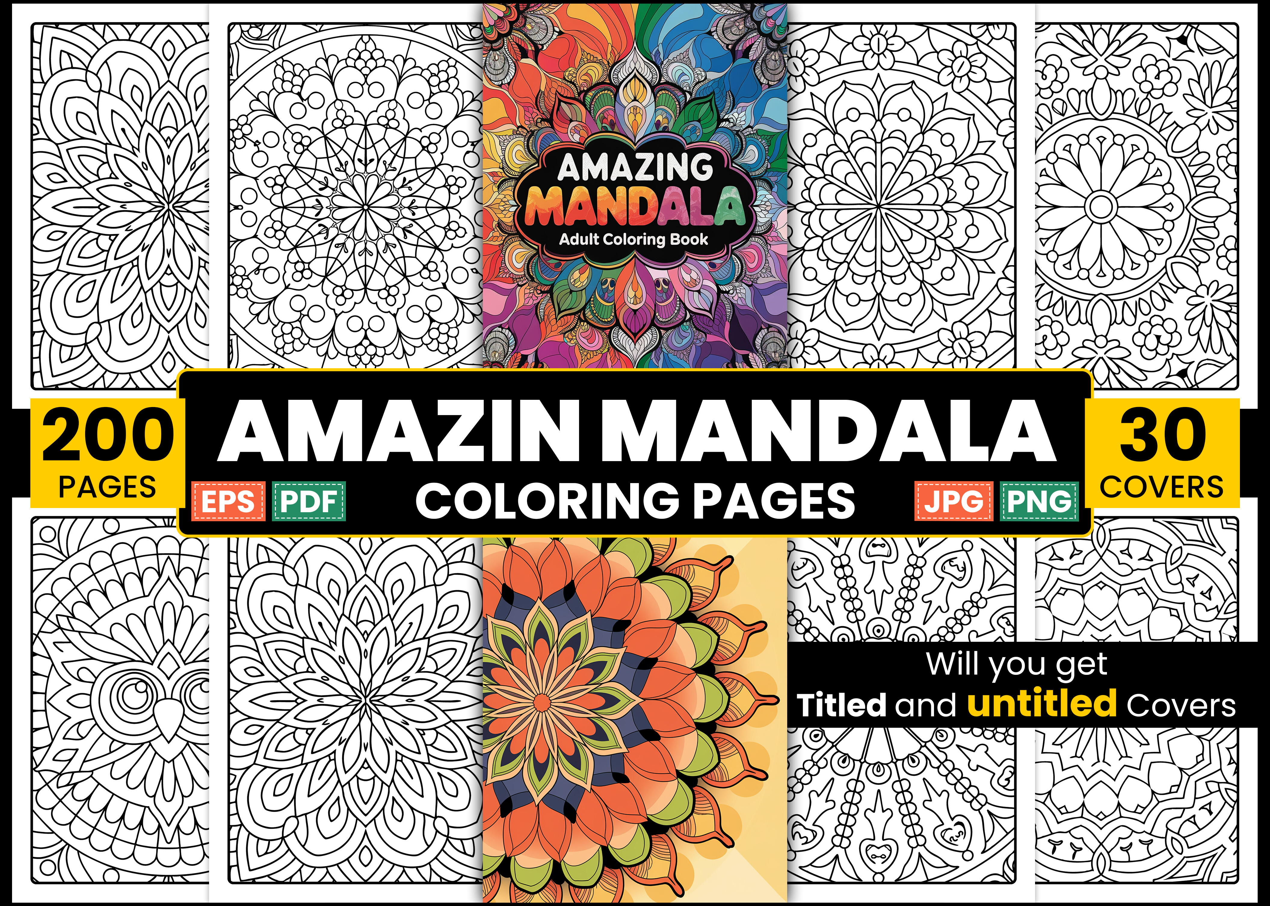 Amazing Mandala Adult Coloring Book
