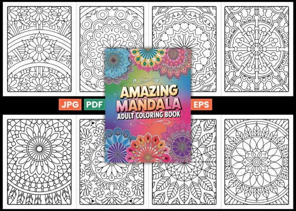 Preview of Amazing Mandala Adult Coloring Book adult coloring pages