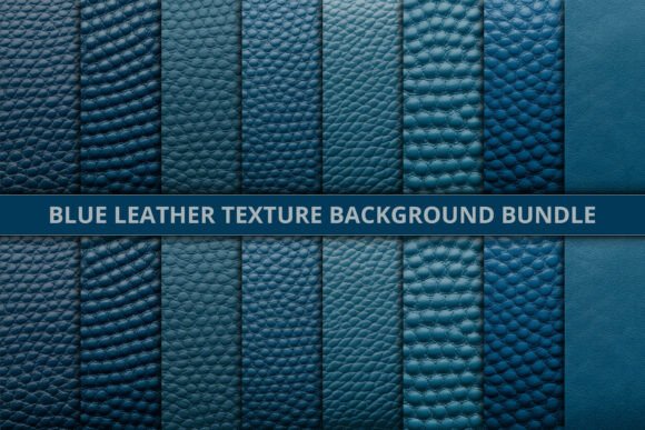 Blue Leather Texture Background Bundle