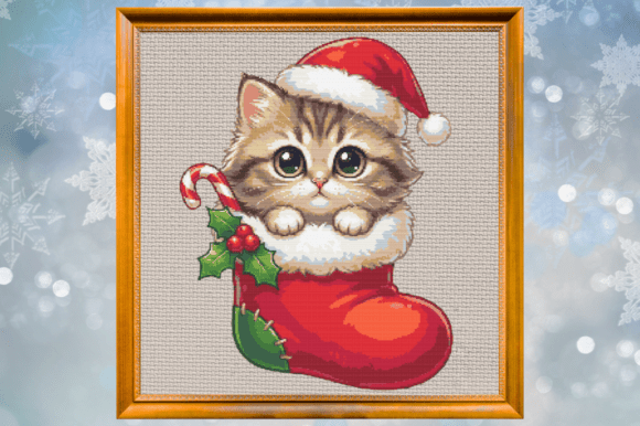 Cute Christmas Kitten
