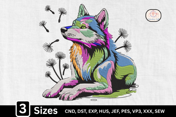 Dandelions Rainbow Colorful Dog